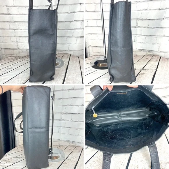 CHANEL large size leather tote *custom* vintage authentic - Picture 13 of 16